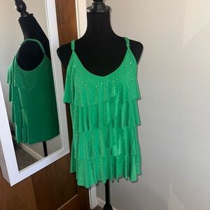 INC International Concepts Green Layered Camisole